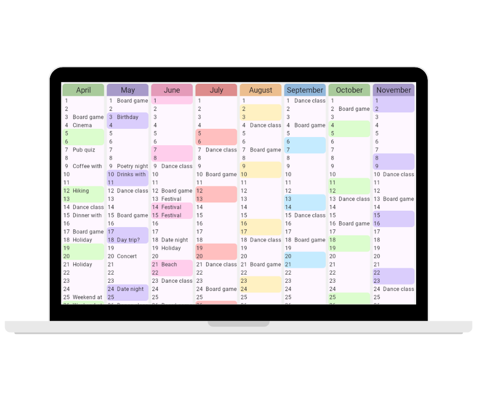 Glance makes long-term planning more intuitive than ever. Make time work for you.